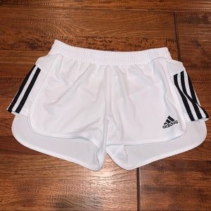 White adidas shorts